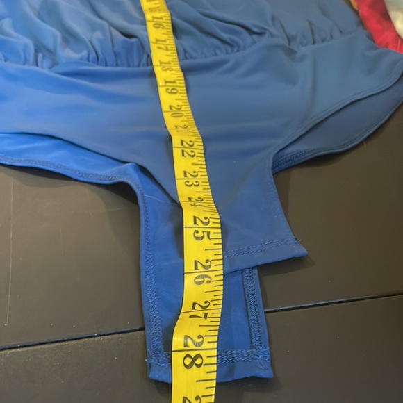 BCBGeneration Blue,Sleeveless,Neck Tie,Key Hole front & Back,Bodysuit,New - Picture 6 of 7